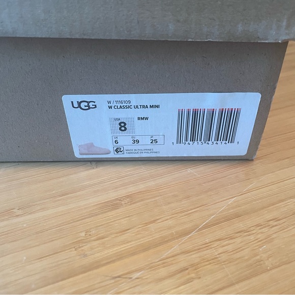 UGG Light Baby Pink Ultra Mini Boot Slippers - Picture 9 of 9